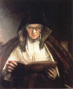 REMBRANDT Harmenszoon van Rijn, An Old Woman Reading